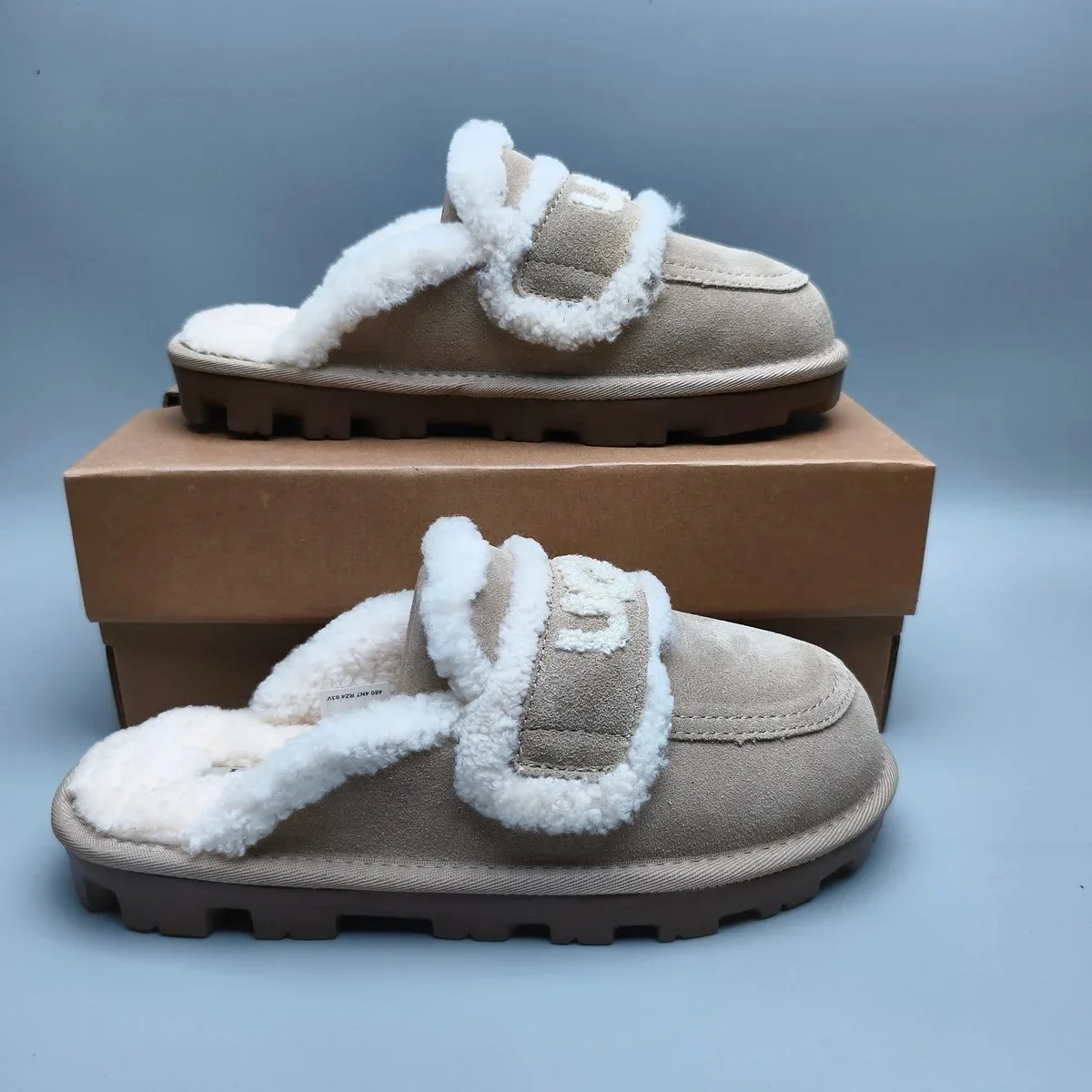 UGG Classic Short Beige Sheepskin Slippers