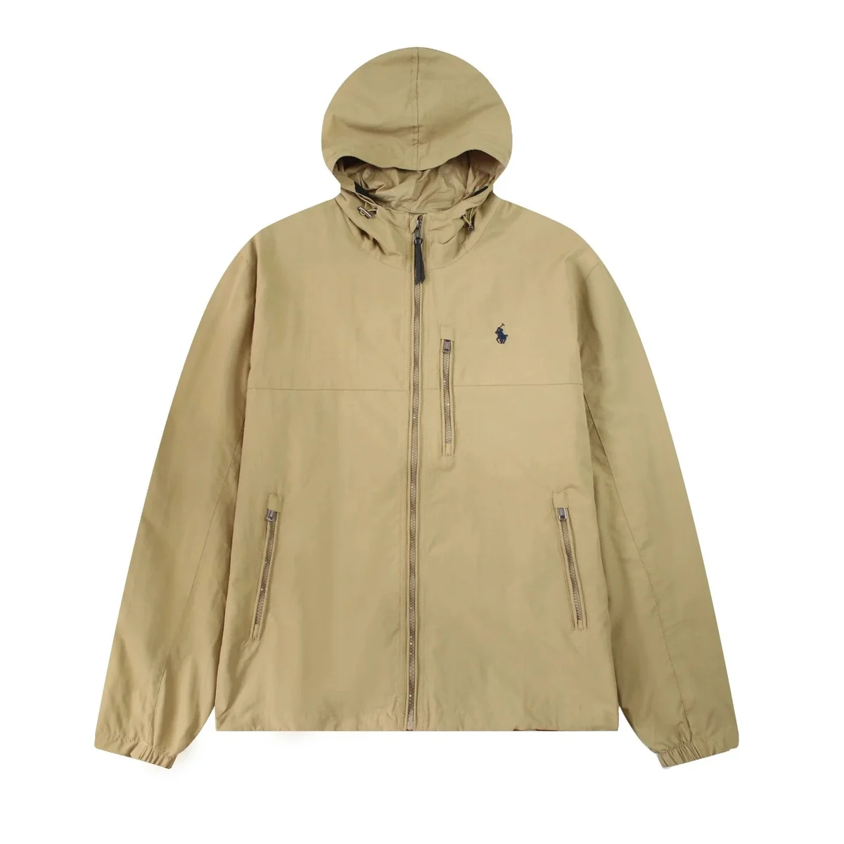 Ralph Lauren Khaki Hooded Windbreaker Jacket