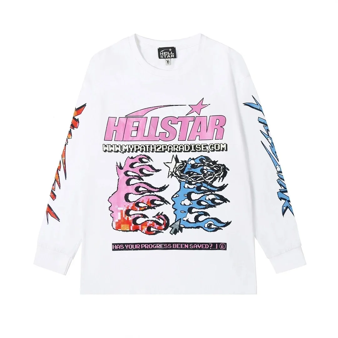 Hellstar White 'My Path to Paradise' Long Sleeve T-Shirt