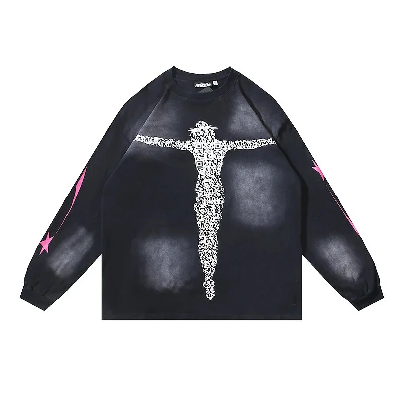 Hellstar QR Print Long Sleeve T-Shirt 11 Black Tops