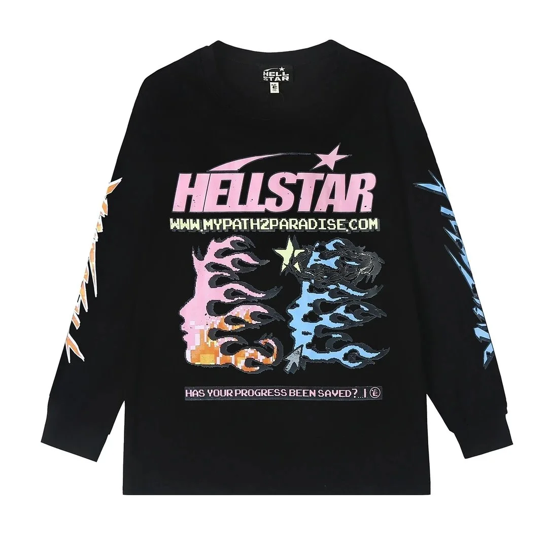 Hellstar Studios 'My Path to Paradise' Black Long-Sleeve T-Shirt