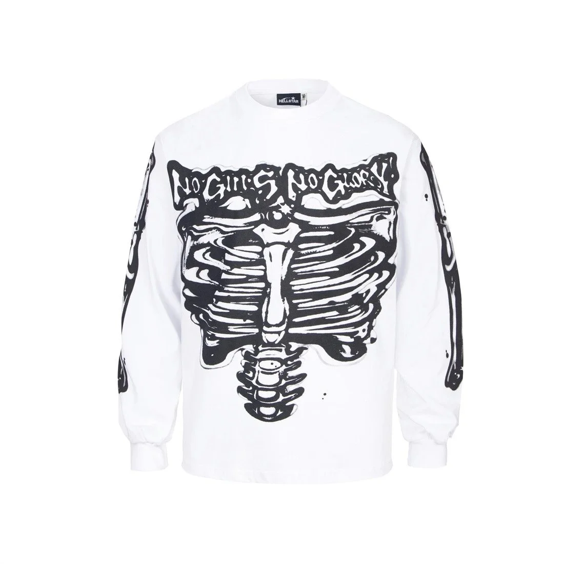 Hellstar No Girls No Glory White Long Sleeve T-Shirt