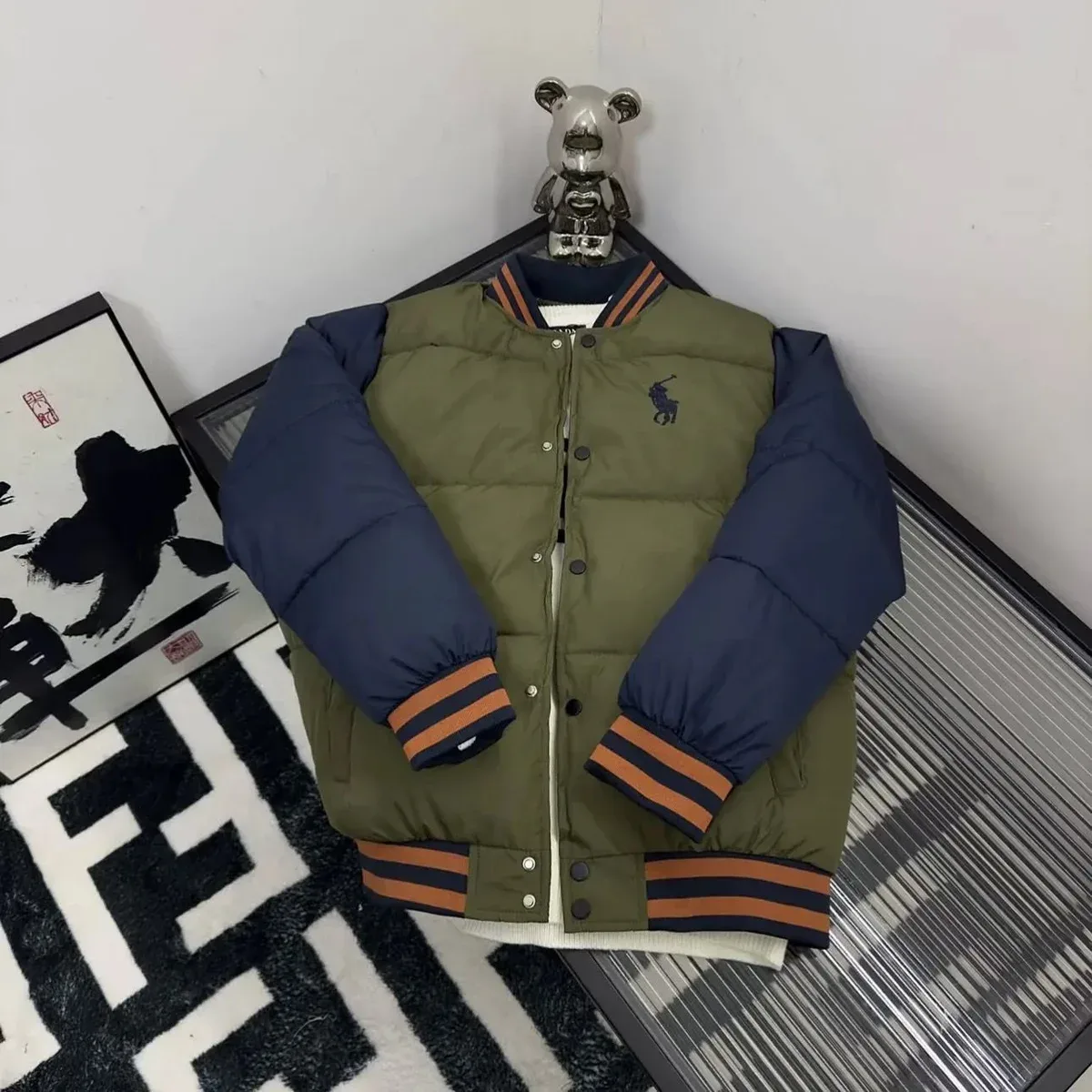 Polo Ralph Lauren Olive & Navy Bomber Jacket