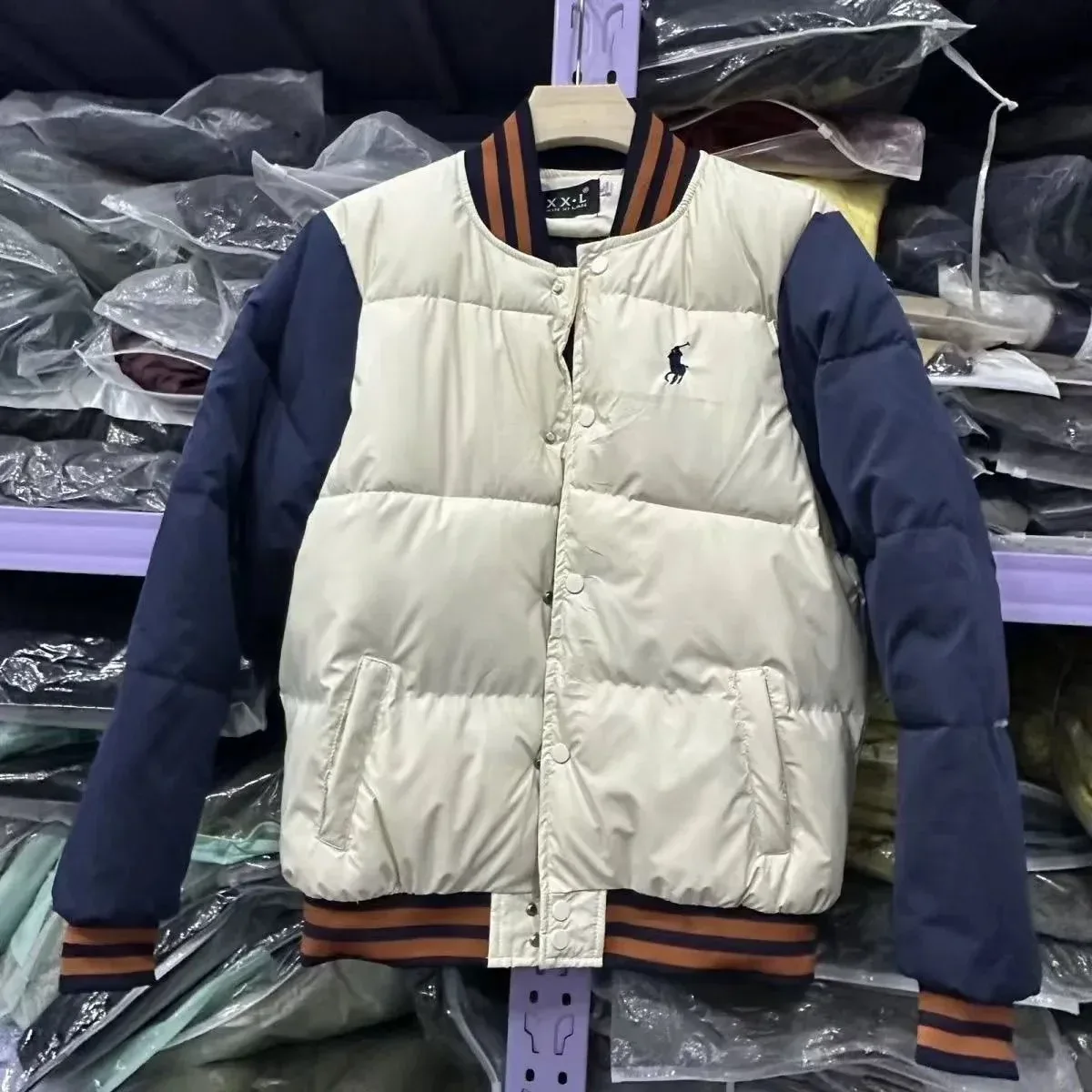 Polo Ralph Lauren Cream/Navy Bomber Jacket