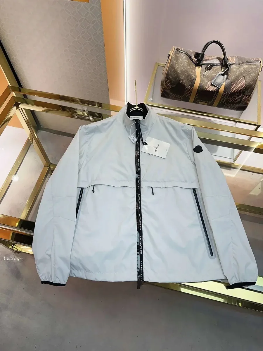 Moncler Light Grey Windbreaker Jacket