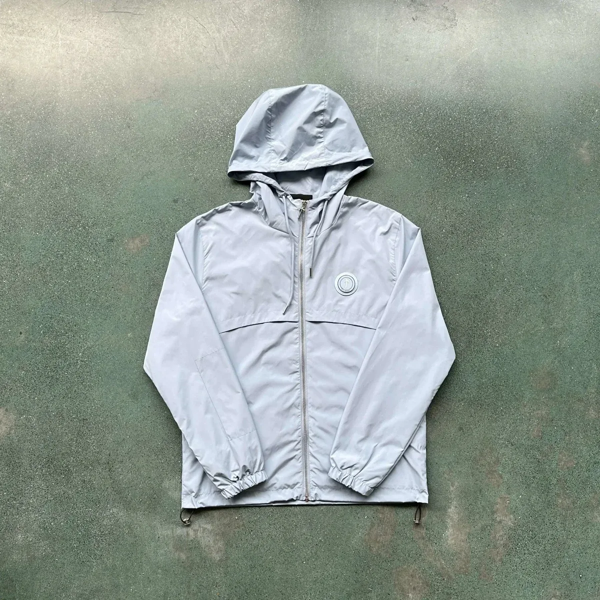 Unisex Light Grey Windbreaker Jacket