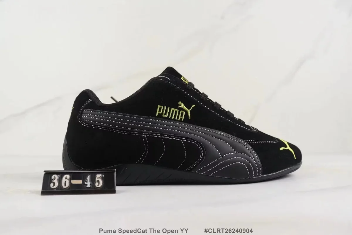 Puma SpeedCat The Open YY Black & Yellow Sneakers