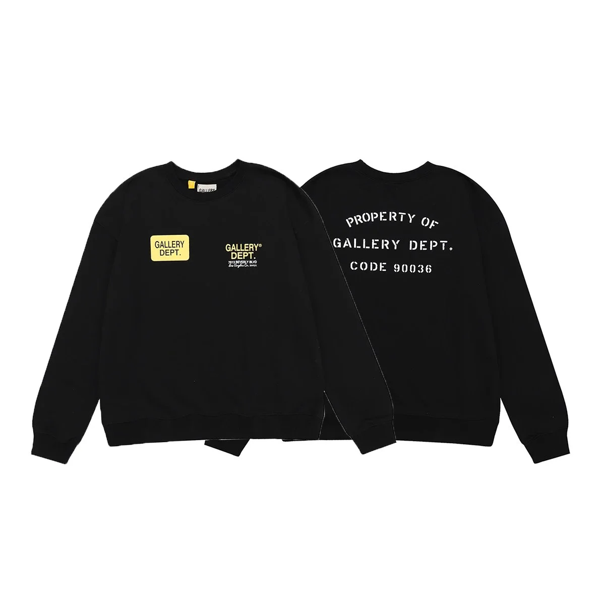 Gallery Dept. Property of Gallery Dept. Code 90036 Black Sweatshirt