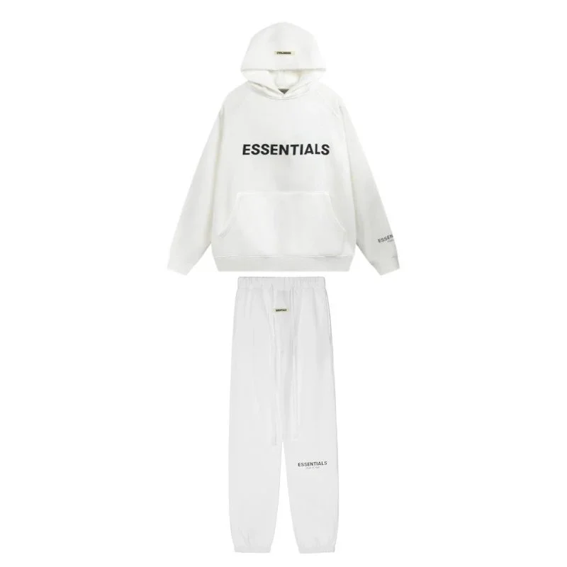 Fear of God Essentials White Hoodie & Pants Set