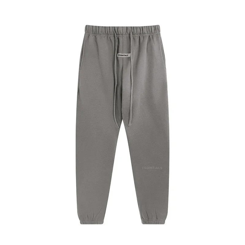 Essentials Grey Solid Sweatpants