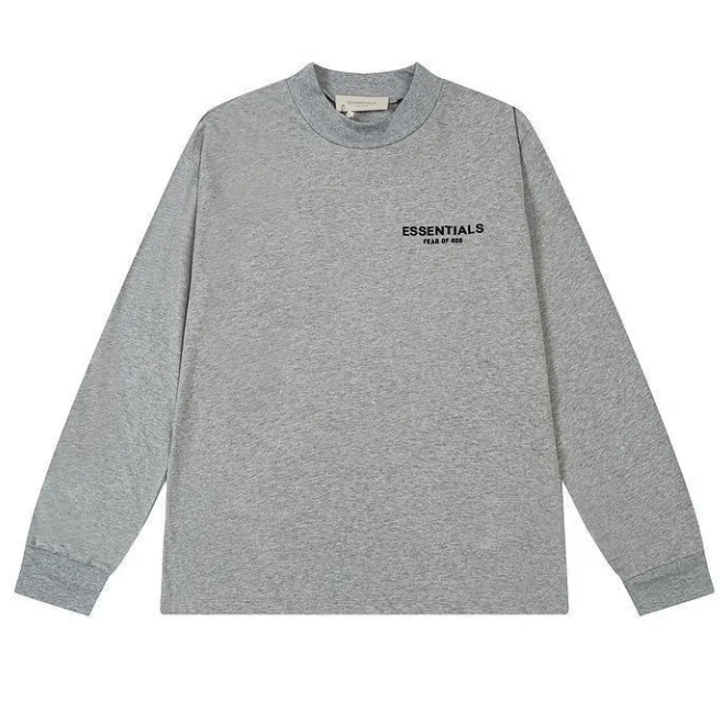 Fear of God Essentials Oversized Grey Long-Sleeve T-Shirt