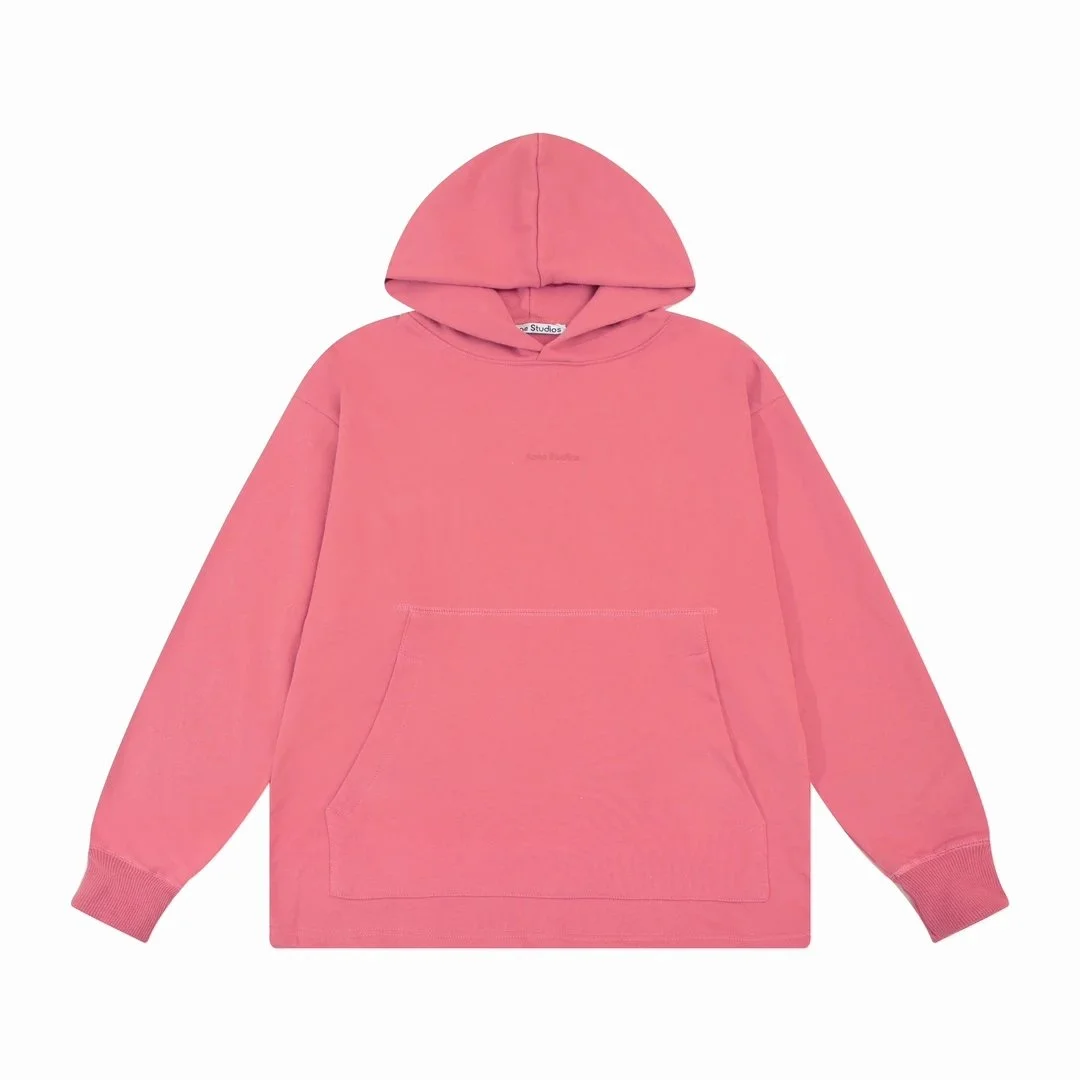 Acne Studios Face Pink Oversized Hoodie