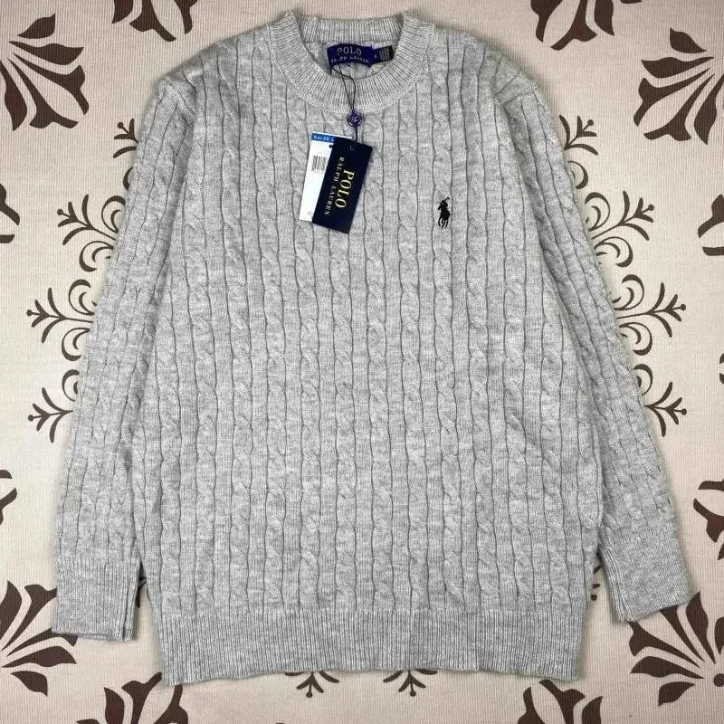 Polo Ralph Lauren Grey Cable Knit Sweater