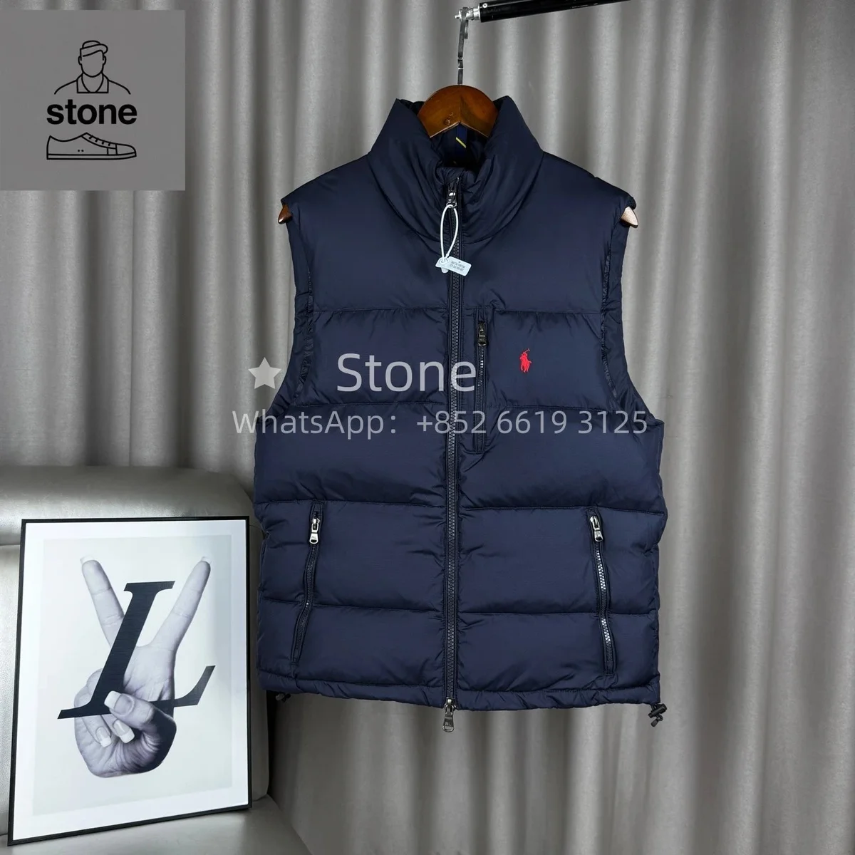 Ralph Lauren Navy Polo Puffer Vest