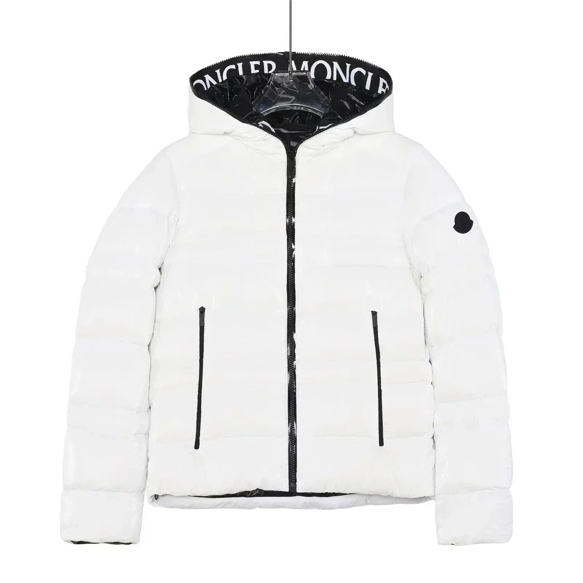 Moncler White Classic Parka