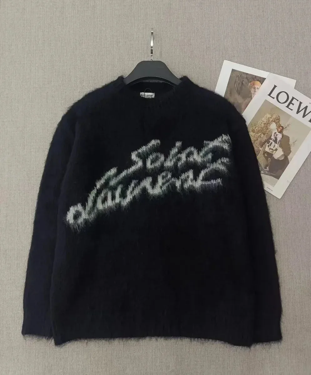 Saint Laurent 'Saint Laurent' Knit Sweater Black