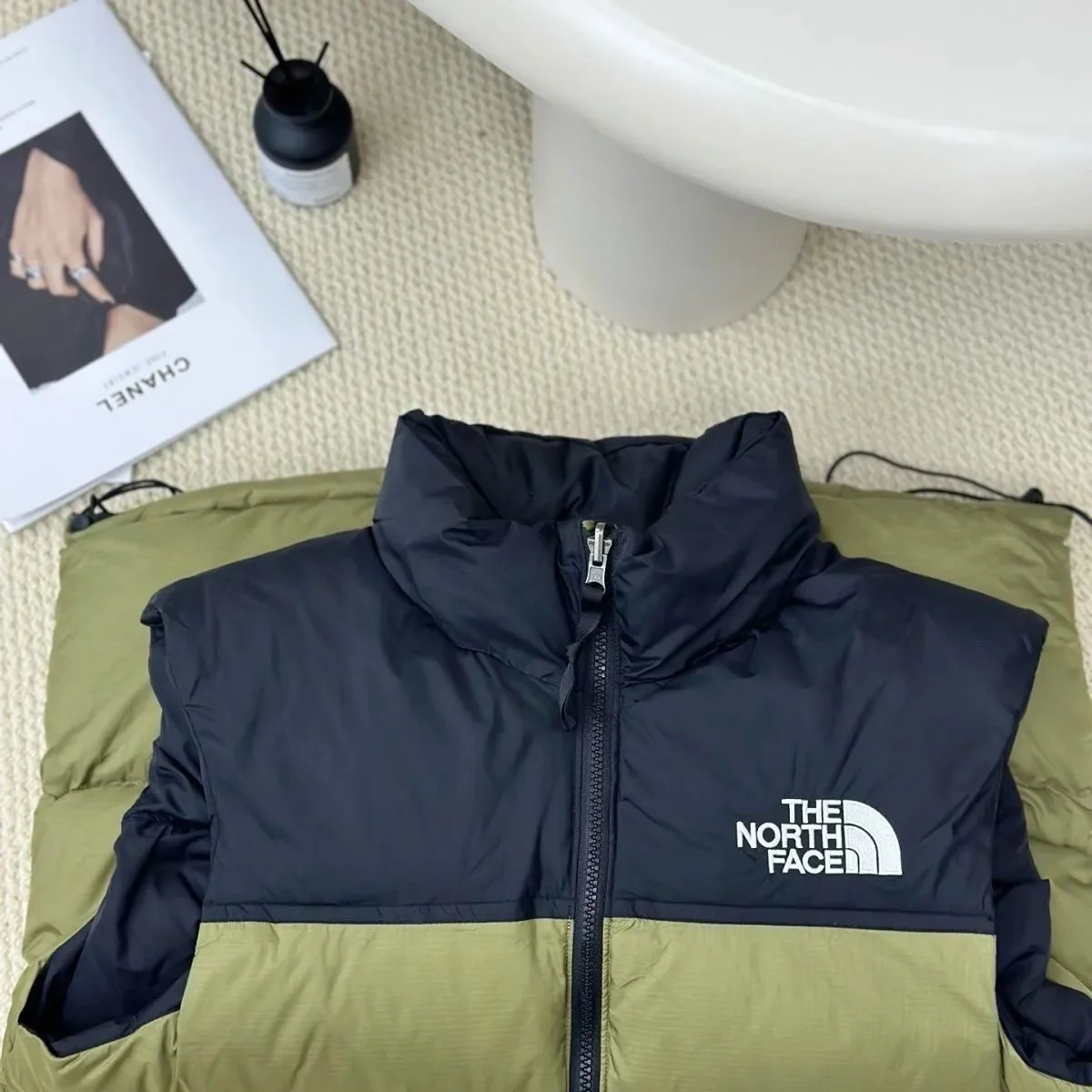 The North Face Nuptse Olive/Black Parka