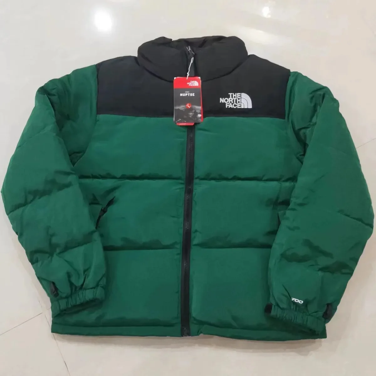 The North Face Nuptse Green Parka
