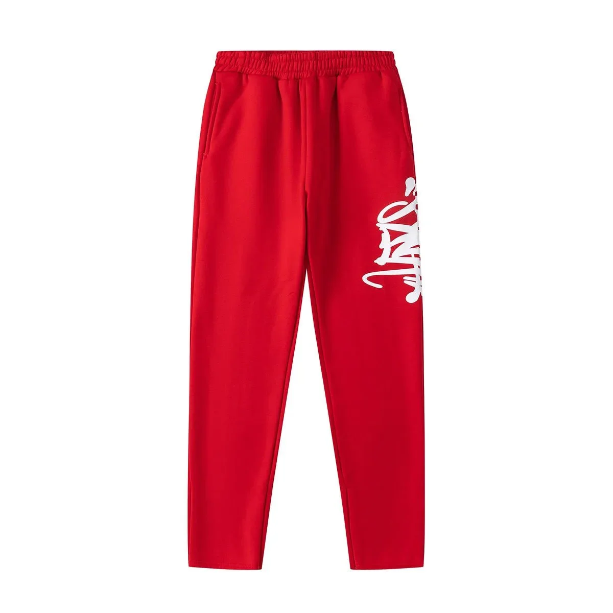 Red Graphic Print Sweatpants