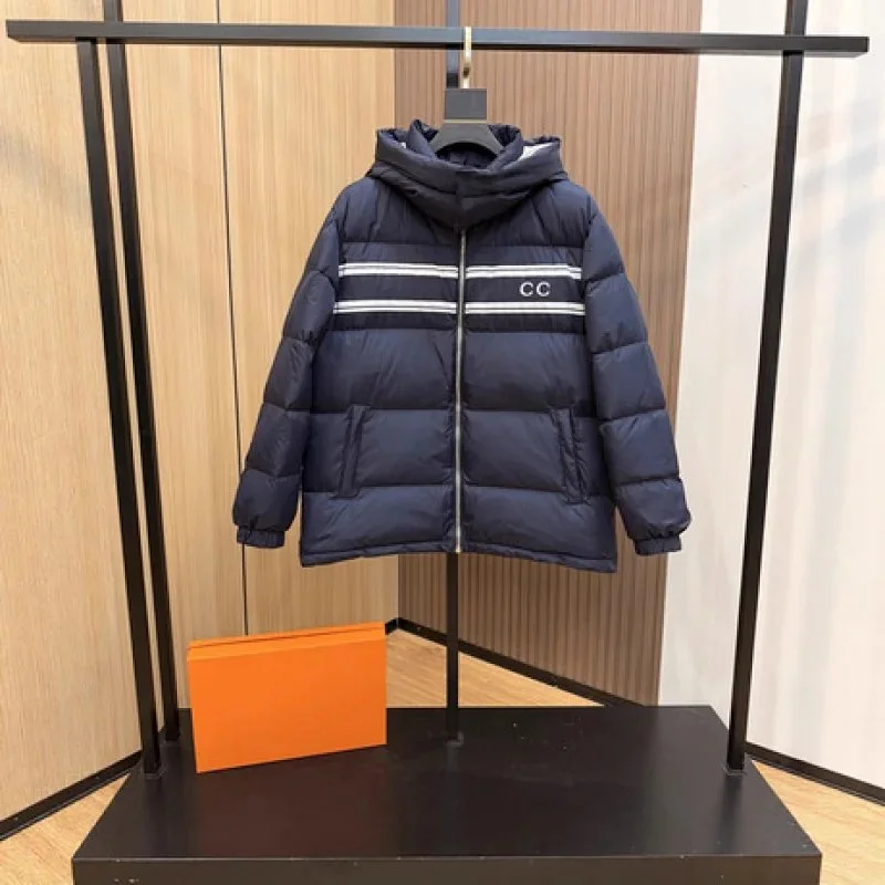 Chanel CC Navy Blue Puffer Jacket