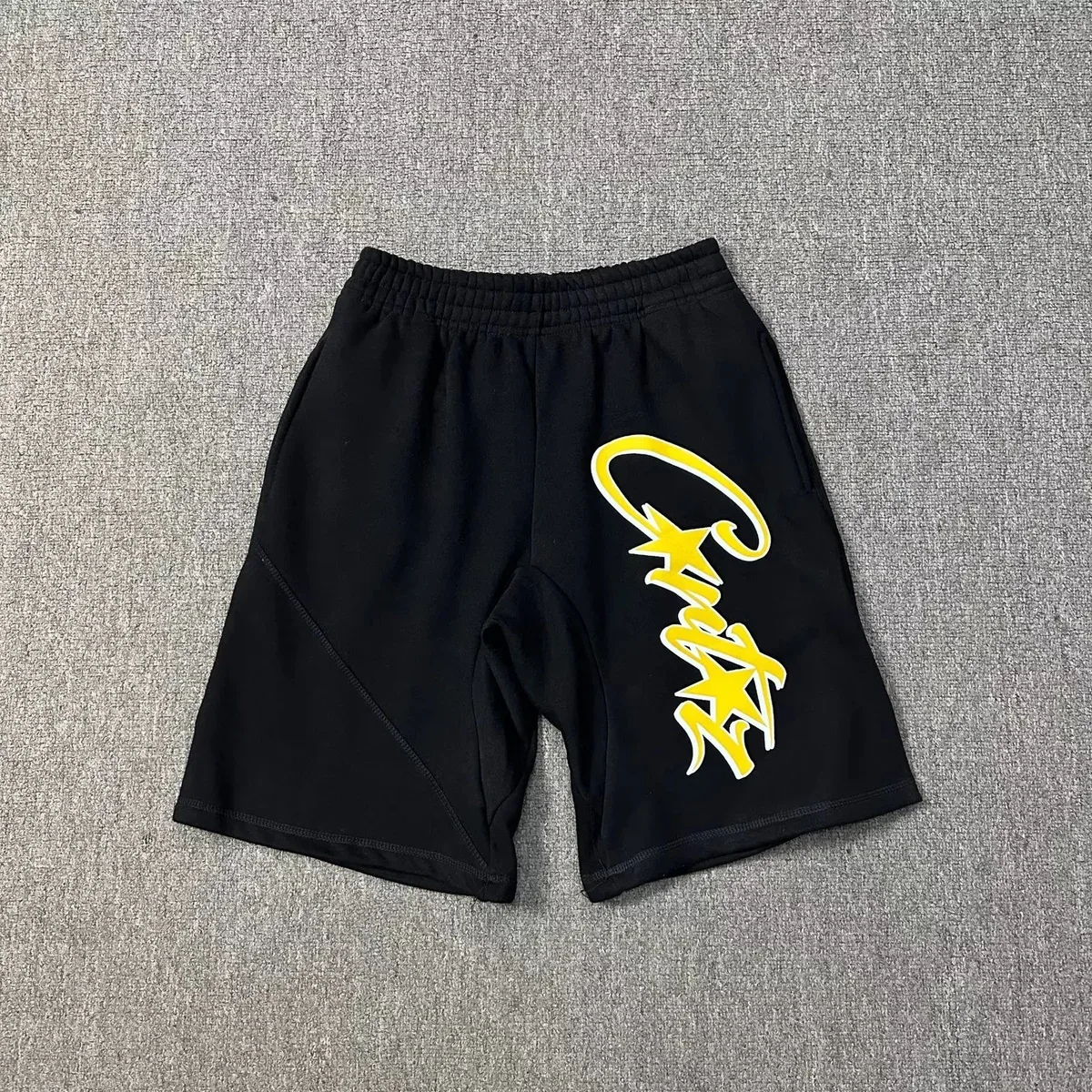 Black 'Cruze' Printed Shorts