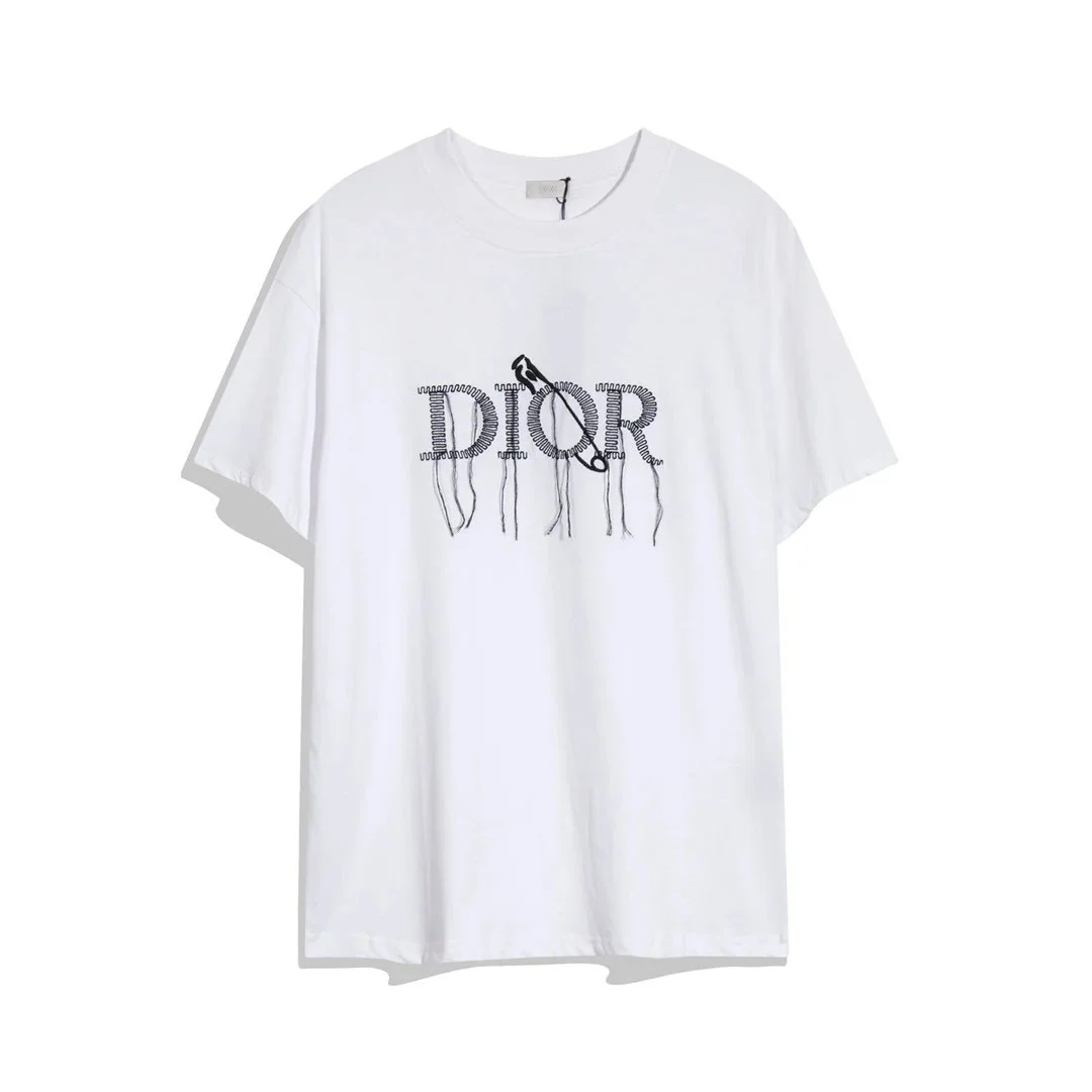 Dior White Embroidered Logo T-Shirt