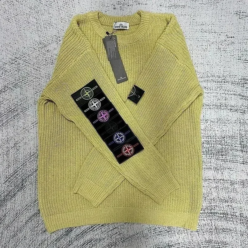 Stone Island 68-15 Yellow Crewneck Sweater