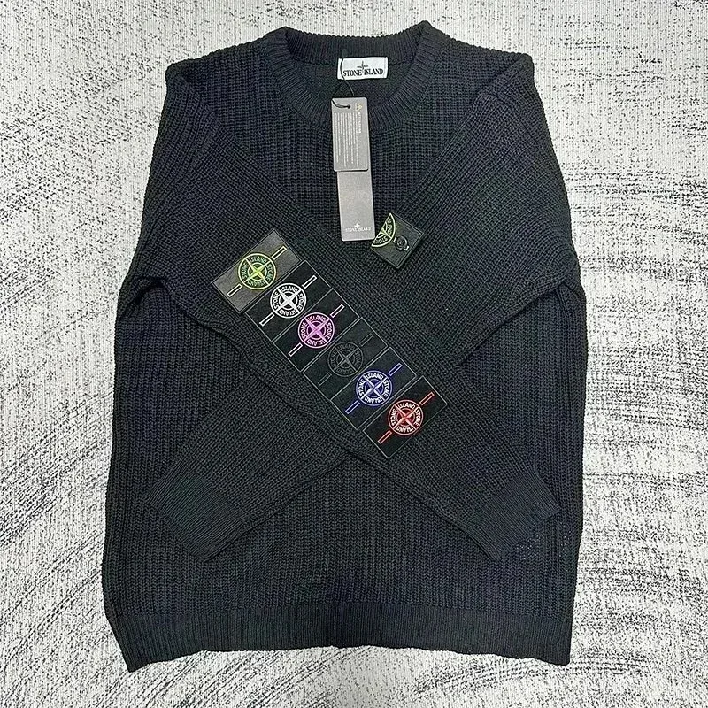 Stone Island 68-15 Black Knit Sweater