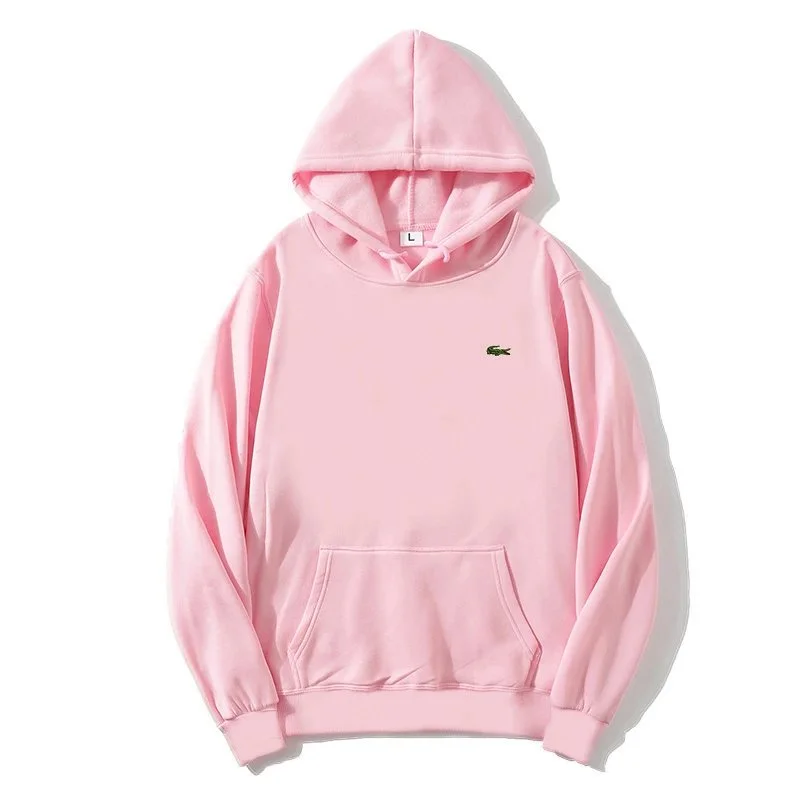 Lacoste Pink Crocodile Hoodie Sweatshirt