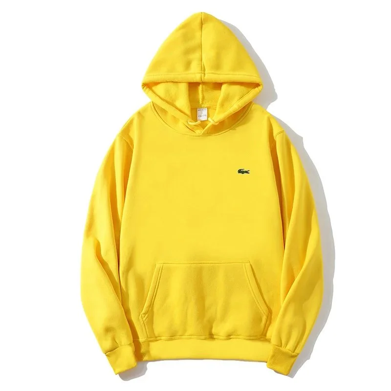 Lacoste Yellow Crocodile Hoodie Sweatshirt