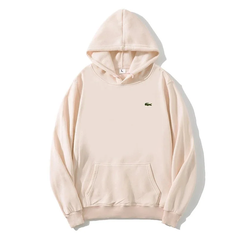Lacoste Hoodie Cream Crocodile Sweatshirt