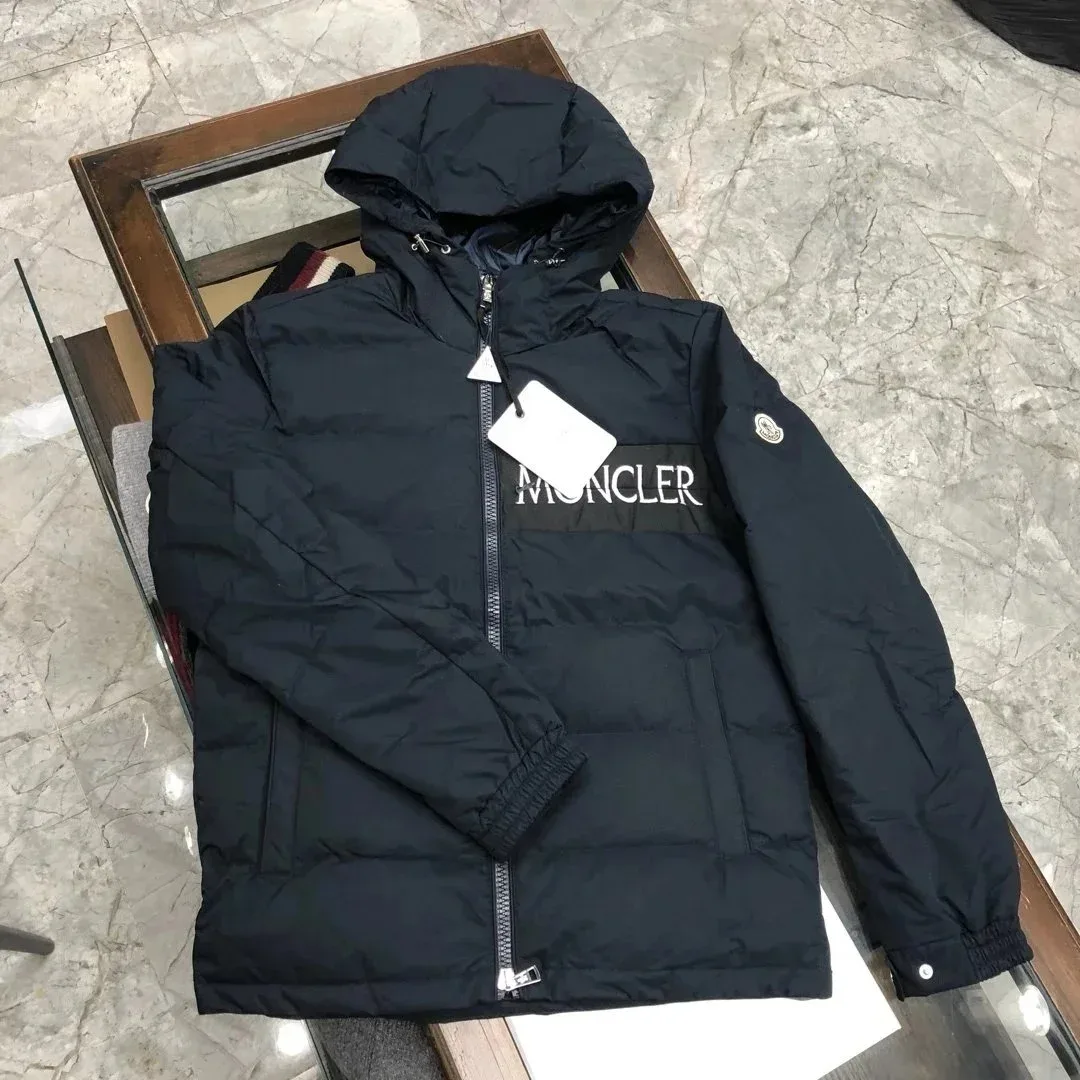 Moncler Black Logo Hooded Parka