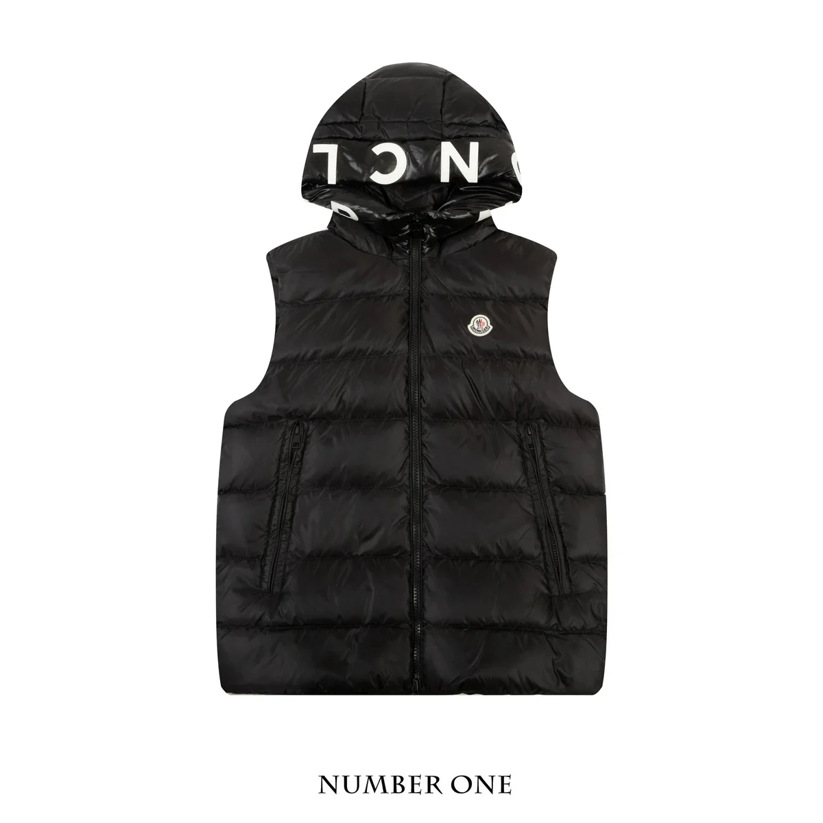 Moncler Black Hooded Puffer Vest