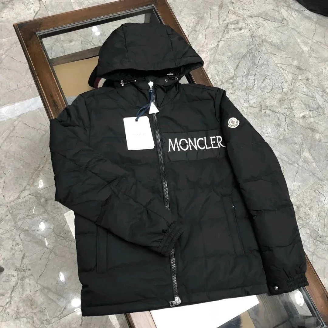 Moncler Black Logo Hooded Parka