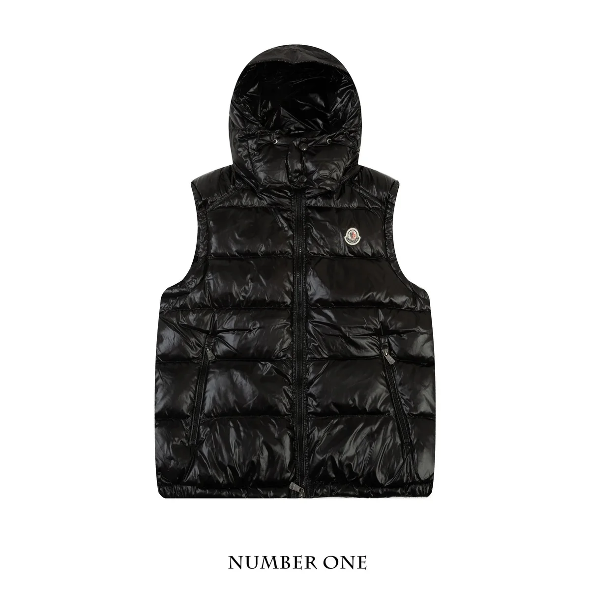 Moncler Black Shiny Puffer Vest