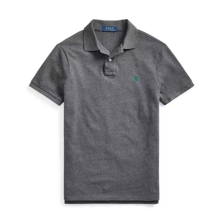 Ralph Lauren Polo Bear Grey Cotton Polo Shirt