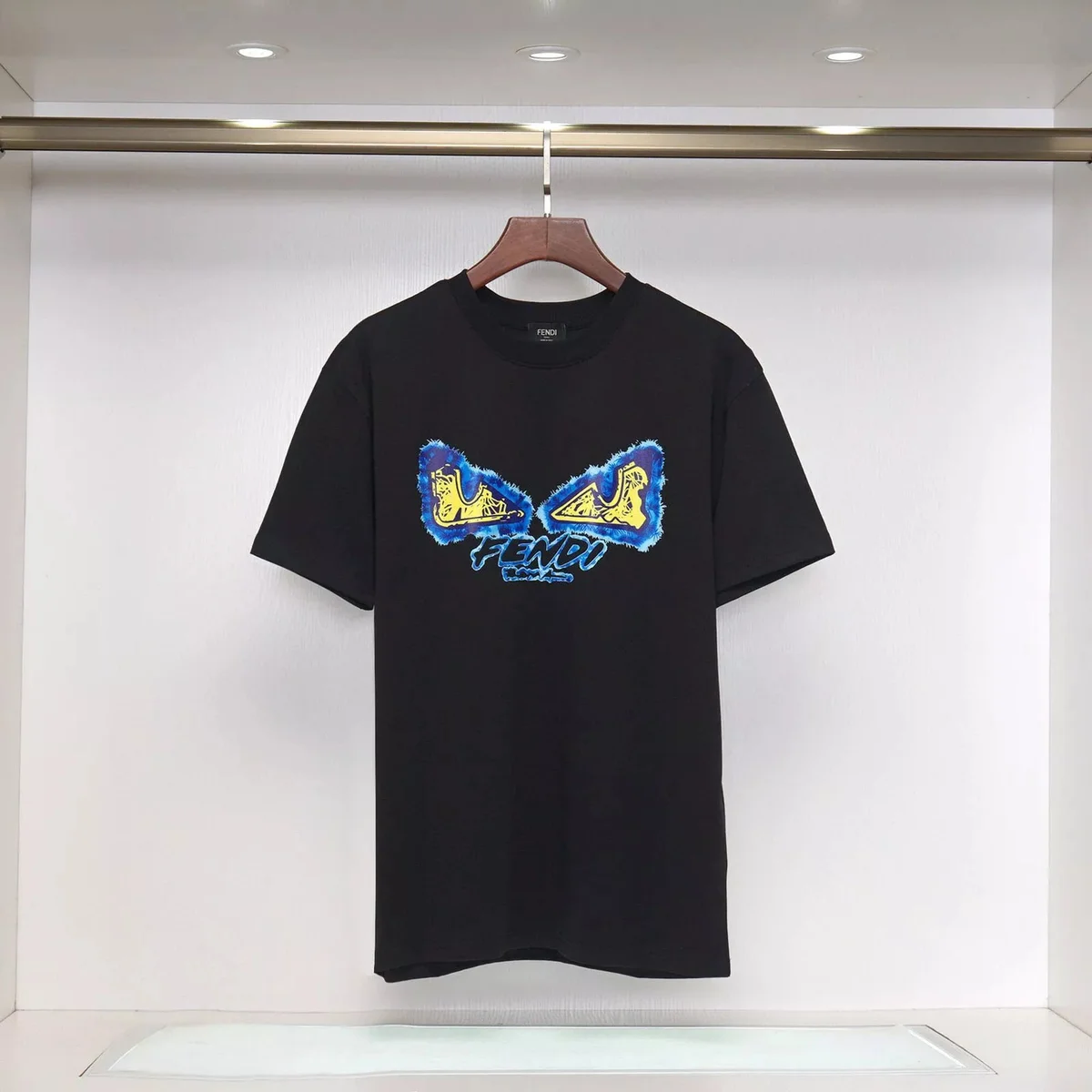 Fendi Monster Print Black T-Shirt