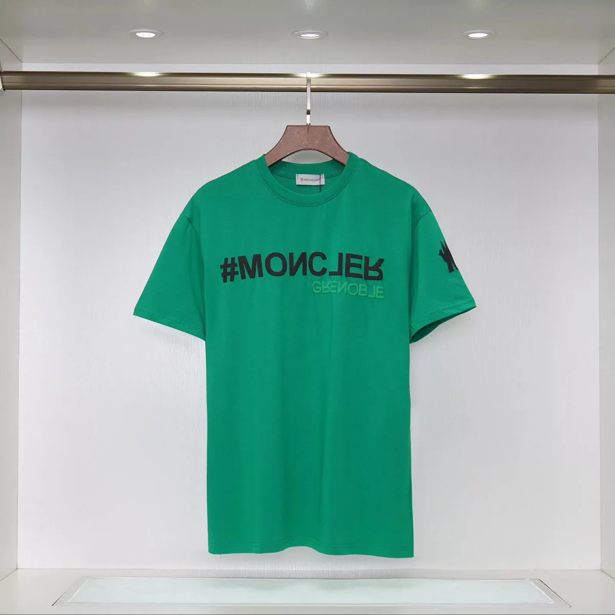 Moncler Green '#MONCLER' T-Shirt