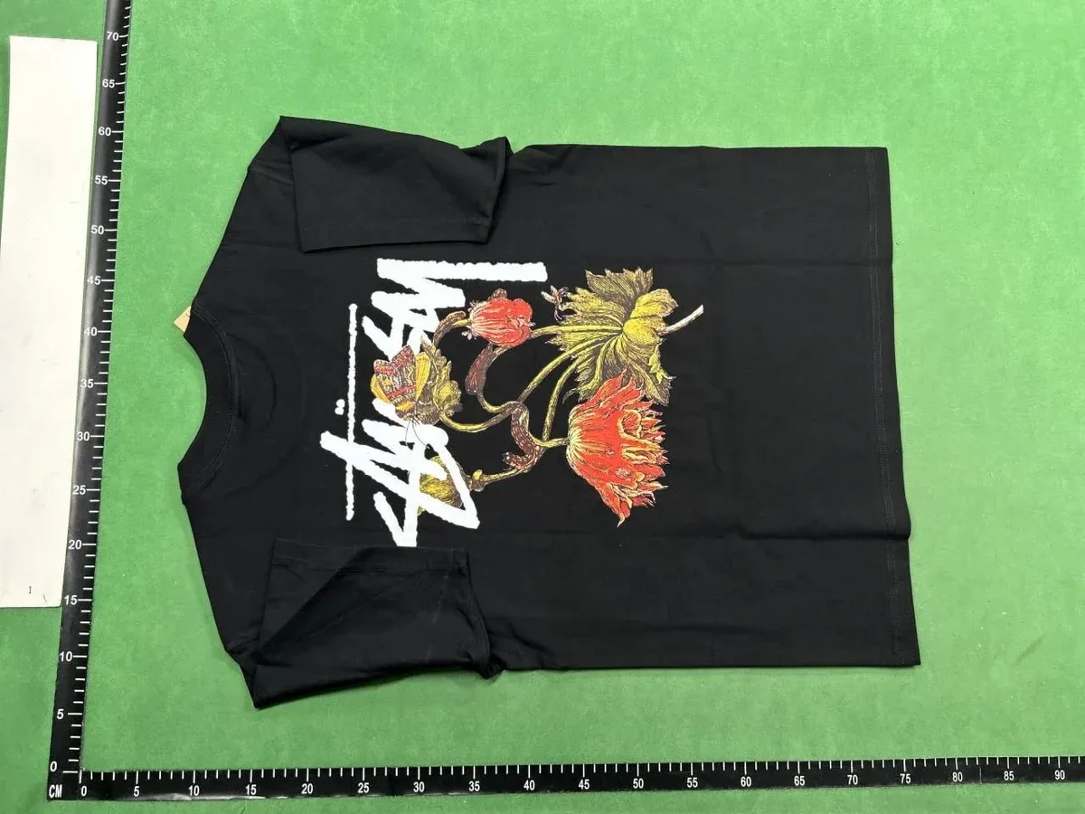Stussy Stüssy Floral Print T-Shirt Black