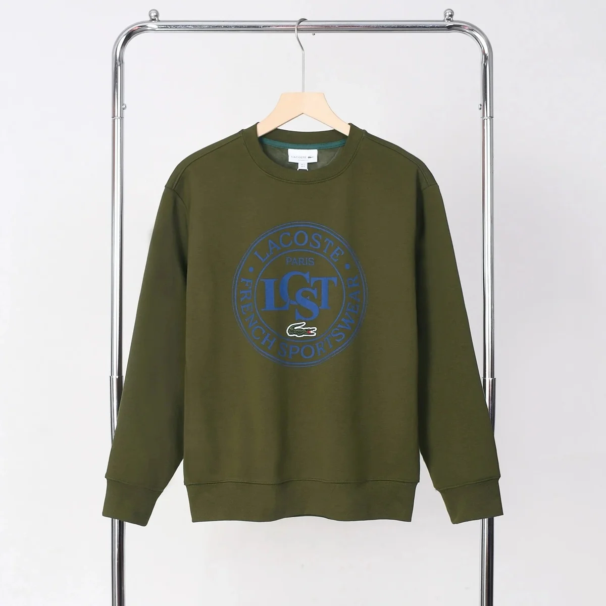 Lacoste Olive Green LCST Logo Sweatshirt