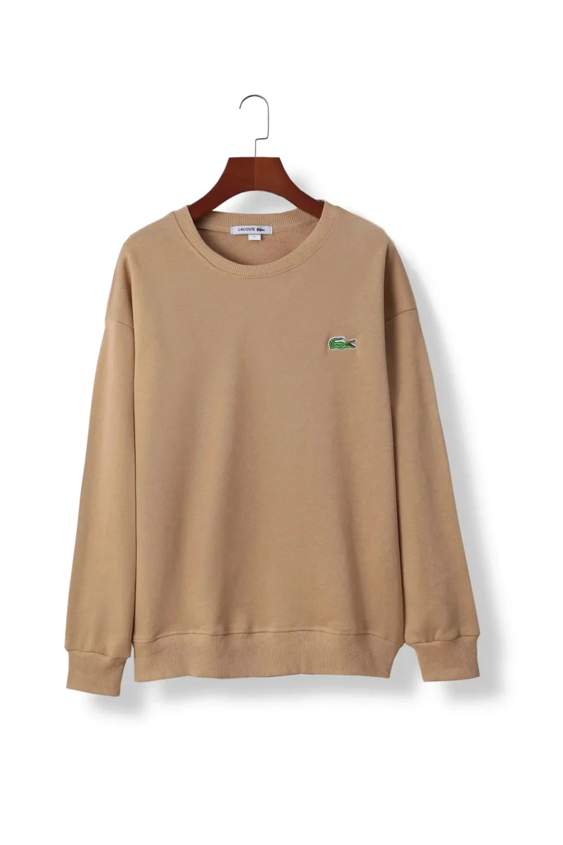 Lacoste HBCP-卡其 Oversized Crewneck Sweatshirt