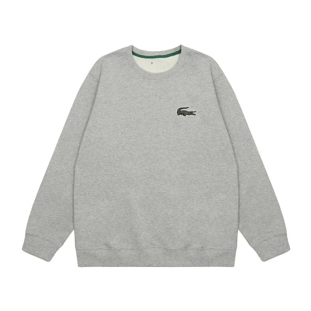 Lacoste Grey Crocodile Embroidery Sweatshirt