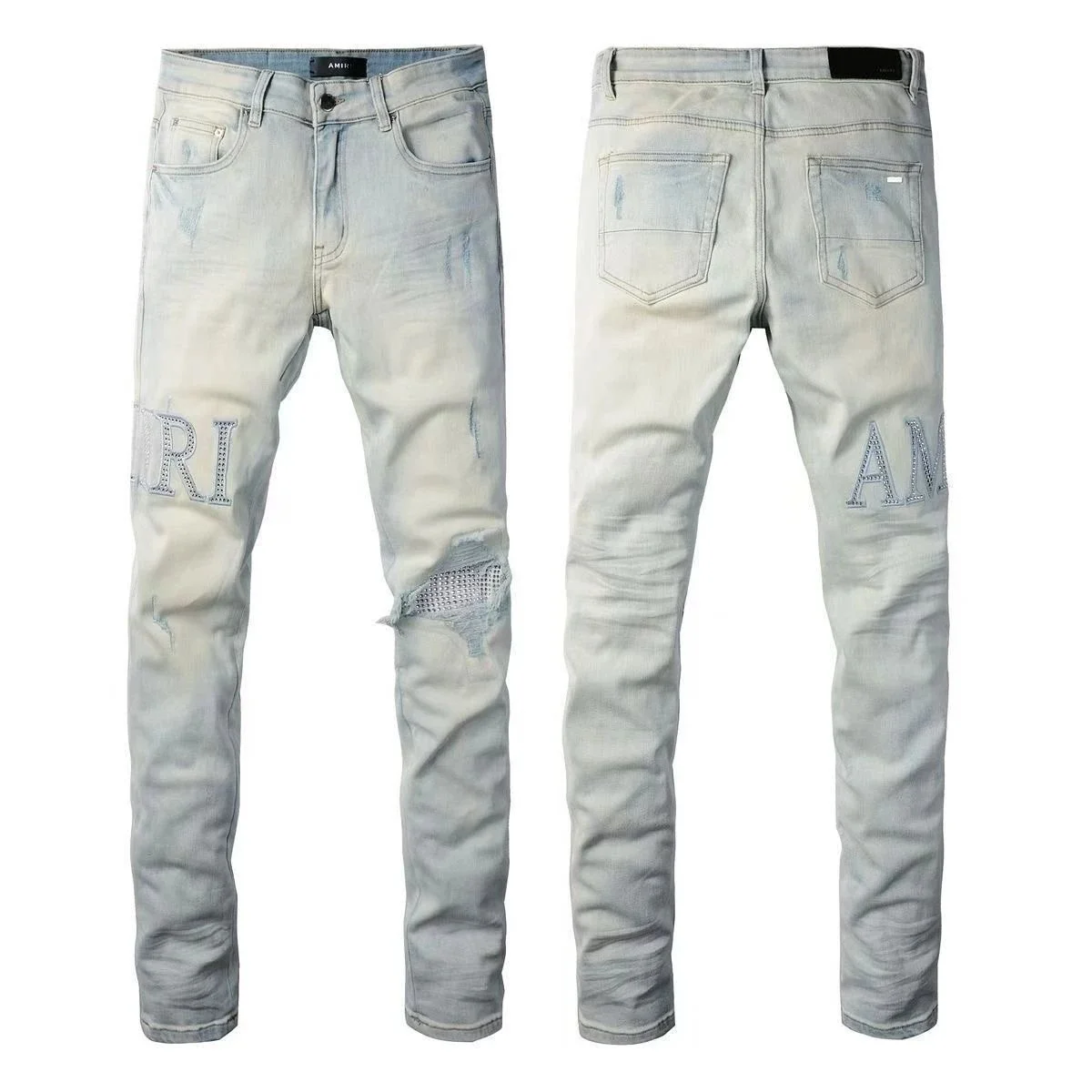 Amiri Light Wash Distressed Jeans
