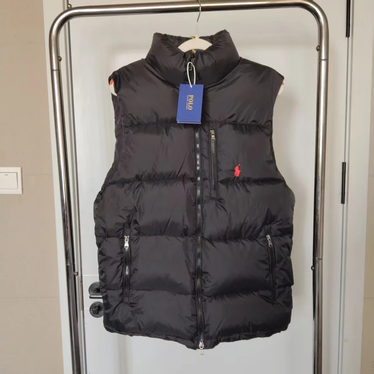 Polo Ralph Lauren Black Polo Pony Puffer Vest