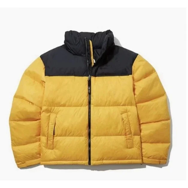 Unisex Yellow & Black Puffer Jacket