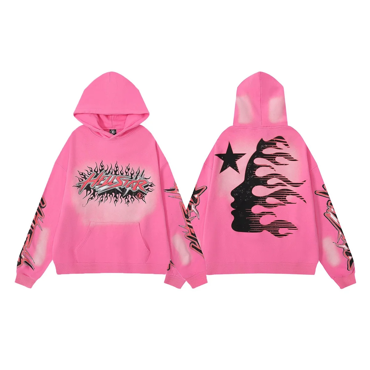 Hellstar Pink Flames Hoodie