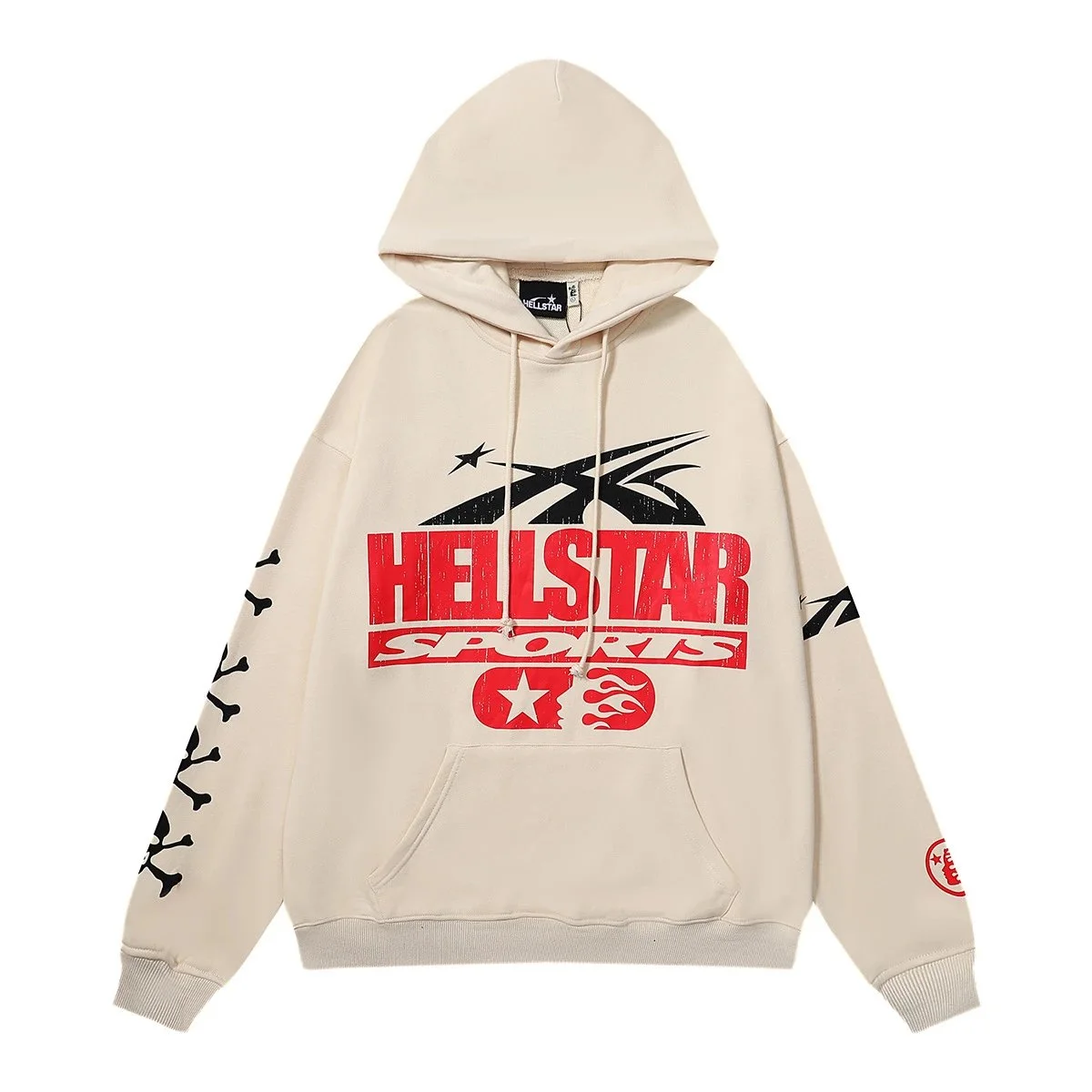 Hellstar Cream 'HELLSTAR SPORTS' Graphic Hoodie