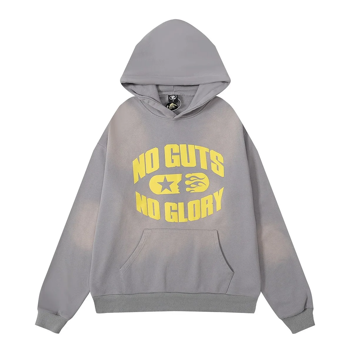 Unisex Grey 'No Guts No Glory' Hoodie