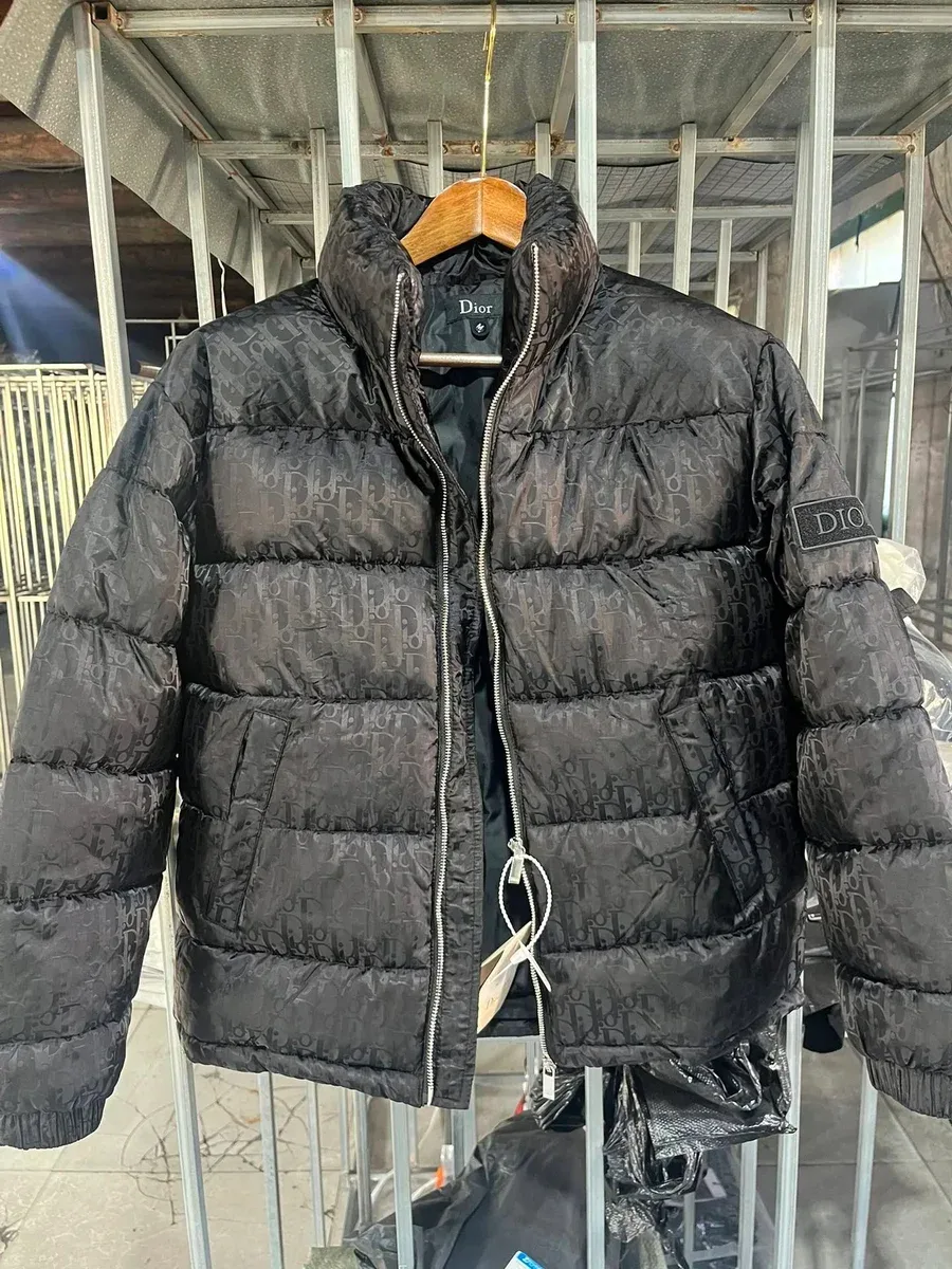 Dior Classic Logo Black Puffer Jacket