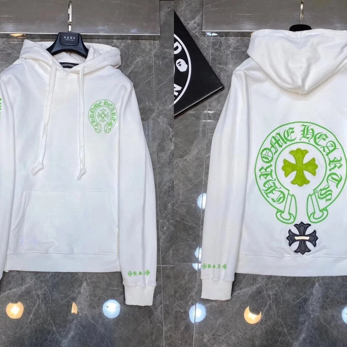 Chrome Hearts White One Heart Hoodie